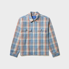 Awake NY Rivington Zip Flannel Shirt - Blue