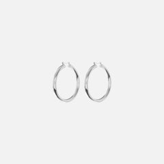 Luv AJ Amalfi Tube Hoop Earrings - Silver