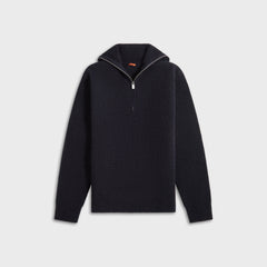 Barena Wool Quarter-Zip Sweater - Navy