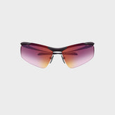 Balenciaga BB0462S Unisex Metal Sunglasses - Ruthenium / Violet