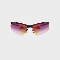 Balenciaga BB0462S Unisex Metal Sunglasses - Ruthenium / Violet