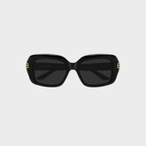 Balenciaga Full Rim Square Sunglasses - Black / Grey