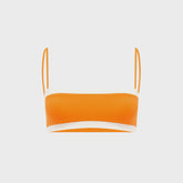 Bond Eye Reversible Fosca Crop Top - Mandarin / Coconut Bare
