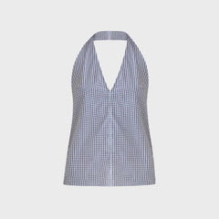 Belle Anna Posie Top - Black Plaid