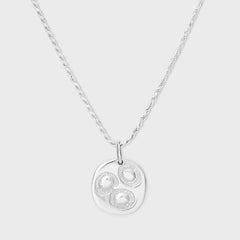 Bleue Burnham Oval Chloroplast Impression Pendant - Silver