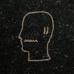Brain Dead Logohead Alpaca Crewneck Sweater - Charcoal
