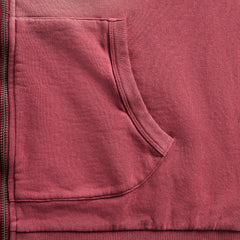 Brain Dead Padded Elbow Zip-Up Hoodie - Brick