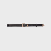 Black Suede Studio Una Belt - Black Leather