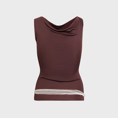 Buci Lace Reese Top - Cocoa