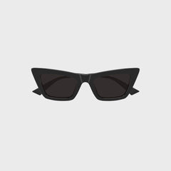 Bottega Veneta Snap Cat-Eye Sunglasses - Black / Grey