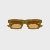 Bottega Veneta Acetate Square Sunglasses - Brown / Orange