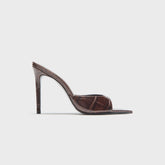 Black Suede Studio Brea - Brown Croc Leather