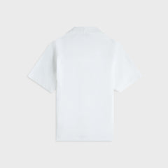 Casablanca Embroidered Monogram Short Sleeve Cuban Collar Shirt - White
