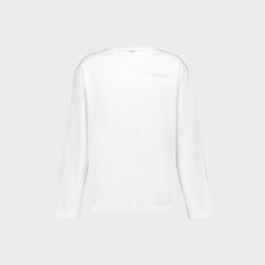 Casablanca Glitch Orchid Long Sleeve Tee - Bright White