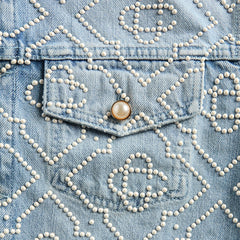 Casablanca Pearl Denim Jacket - Blue