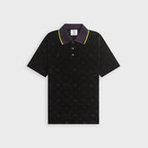 Casablanca Monogram Velour Polo Shirt - Purple