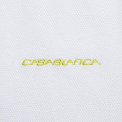 Casablanca Laurel Contrast Trim Polo Shirt - Textured Pique