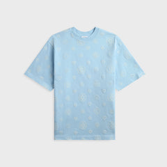 Casablanca Applique Monogram Oversized Short Sleeve Tee - White