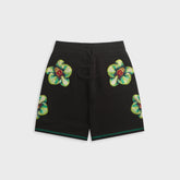 Casablanca Glitch Orchid Embroidered Crochet Short - Black