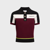 Casablanca Striped Polo Shirt - Burgundy