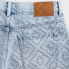 Casablanca Hotfix Baggy Denim Short - Light Wash