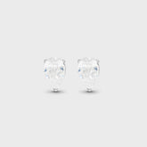 Crystal Haze Pear Shaped Studs - Clear