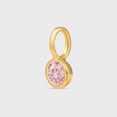 Crystal Haze Round Charm - Bubblegum Pink