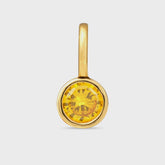 Crystal Haze Round Charm - Butter Yellow