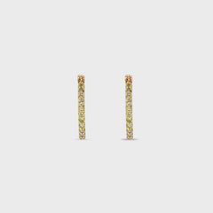 Crystal Haze Serena Small Hoops - Olive