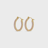Crystal Haze Serena Small Hoops - Pink
