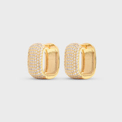 Crystal Haze Exclusive Infinity Hoops Small - Gold / Clear