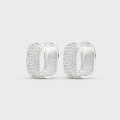 Crystal Haze Exclusive Infinity Hoops Small - Silver / Clear