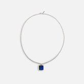 Emanuele Bicocchi Square Lapis Amulet Necklace - Silver