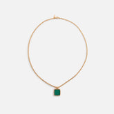 Emanuele Bicocchi Gold Square Malachite Amulet Necklace - Gold