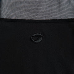 Coperni Striped Sheer Polo Top - Black