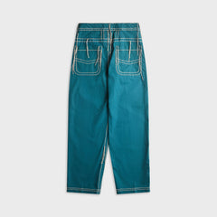 Craig Green Two Tone Embroidered Trouser - Blue / Grey