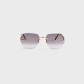 Cartier Rectangle 58 Sunglass Unisex Metal - Shiny Gold