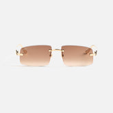 Cartier Rectangular Frames - Gold Brown
