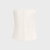 GUIZIO Satin Corset - White