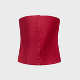 GUIZIO Satin Corset - Bordeaux