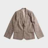 GUIZIO Oversized Blazer - Tartan Plaid
