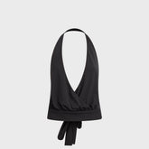 GUIZIO Lana Halter Top - Black