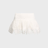 GUIZIO Ell Lace Trim Mini Skirt - Ivory