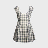 GUIZIO Leila Mini Dress - Green Plaid