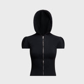 GUIZIO Bella Zip Up Hoodie - Black