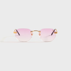 Vintage Frames Detroit Player Rimless Drill Mount 24KT - Gold / Gumdrop Gradient