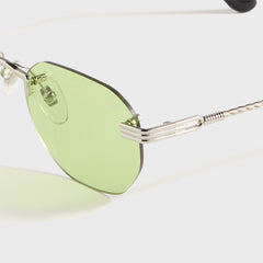 Vintage Frames Detroit Player Rimless Drill Mount 24KT - White Gold / Lime Green