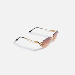 Vintage Frames Flamingo 24Kt Yellow Gold - Brown Triple Gradient