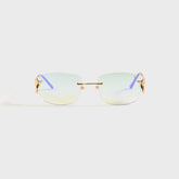 Vintage Frames Flamingo 24KT - Yellow Gold / Powder Green Flash Purple