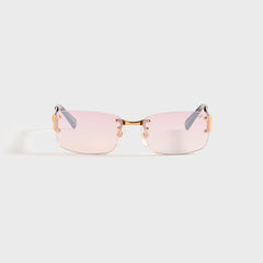 Vintage Frames Infamous Rimless Drill Mount 24KT - Gold / Nickel Pink